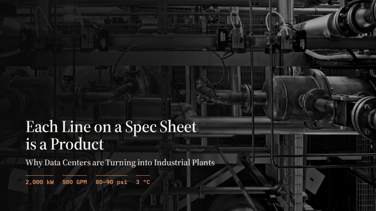 Each Line on a Spec Sheet is a Product; Why Data Centers are Turning into Industrial Plants